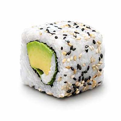 Kalifornische Garnelen und Avocado, Minze, Sesam – Easy Sushi
