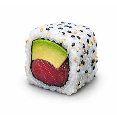 Roher Thunfisch aus Kalifornien, Avocado, Sesam – Easy Sushi