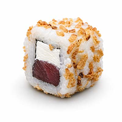 Kalifornischer Thunfisch und Käse, gegrillte Zwiebeln – Easy Sushi