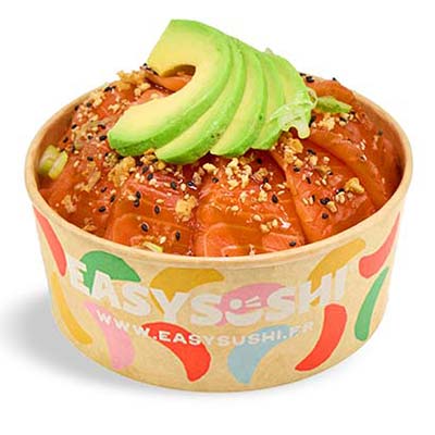 Marinierter Lachs-Chirashi auf einem Bett aus Essigreis – Easy Sushi