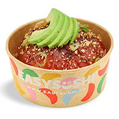 Mariniertes Thunfisch-Chirashi auf einem Bett aus gesäuertem Reis – Easy Sushi