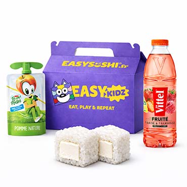 Einfaches Kindermenü, 6 Yuki-Käse-Spieße – Easy Sushi