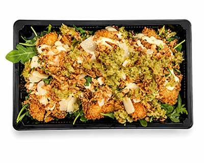 Fisch auf knusprigem Brot