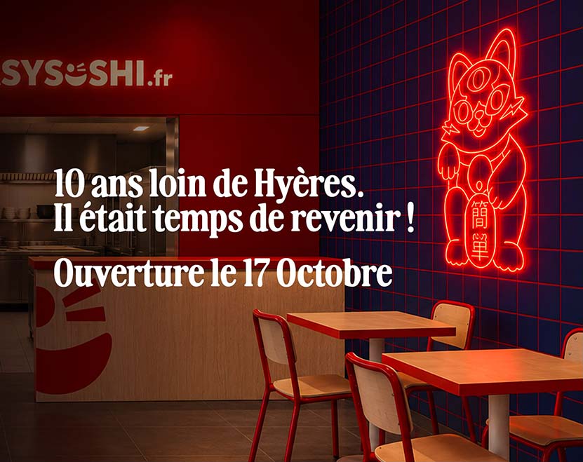 Easy Sushi Hyères à ouvert le 17 Octobre 2026