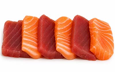 Gemischtes Thunfisch- und Lachssashimi – Easy Sushi