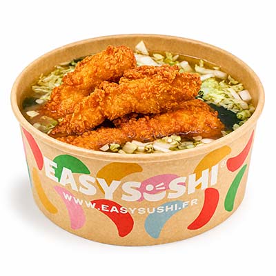 Hühner-Ramen, Misosuppe, Nudeln, Kohl, Frühlingszwiebeln, getrocknete Algen, gebratenes Hähnchen – Easy Sushi