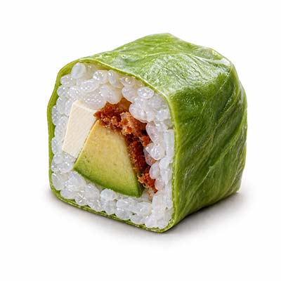 Frühlingsrolle mit frischem Ziegenkäse, Avocado und sonnengetrockneten Tomaten – Easy Sushi